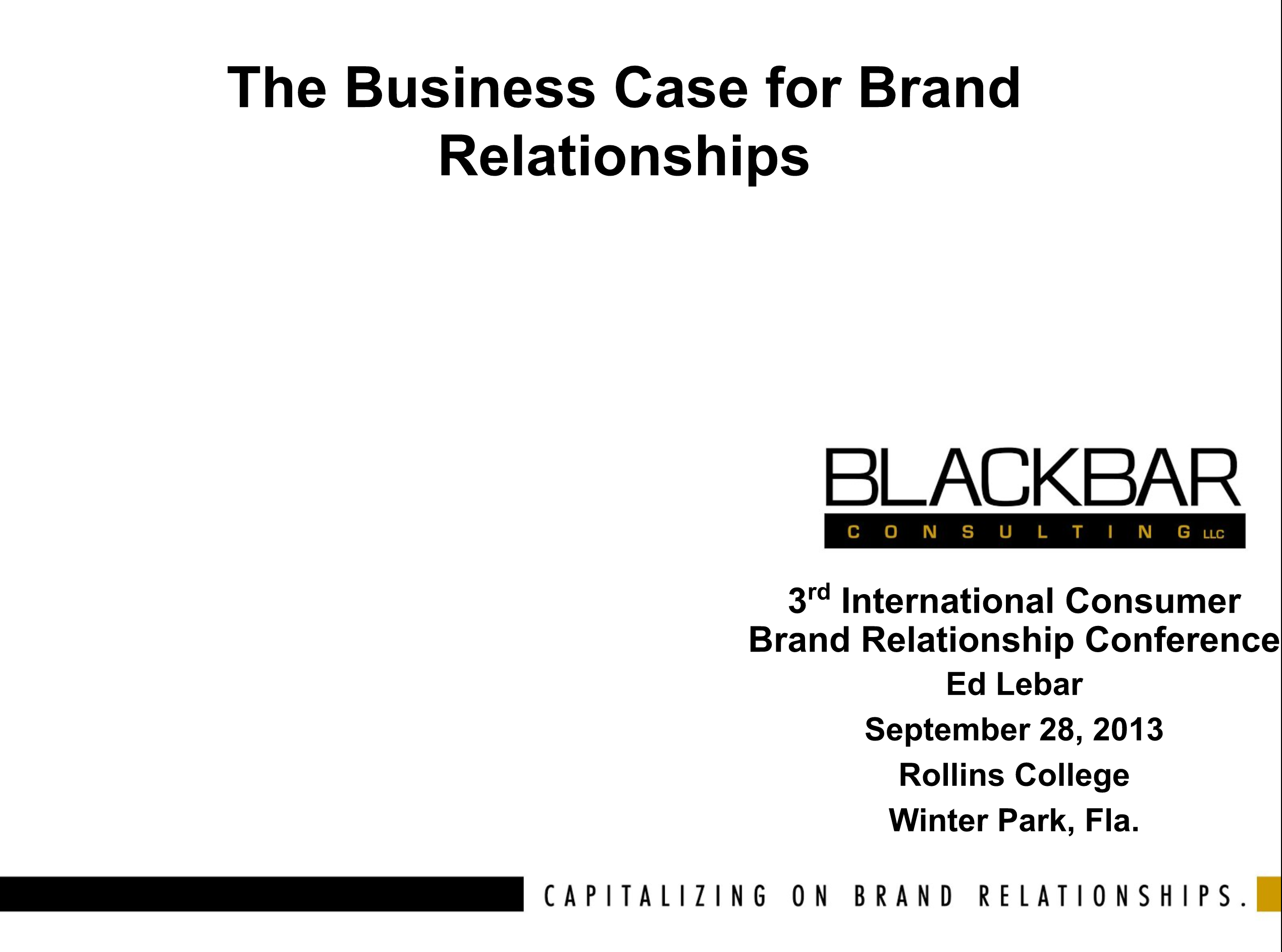 presentation icbr 2013